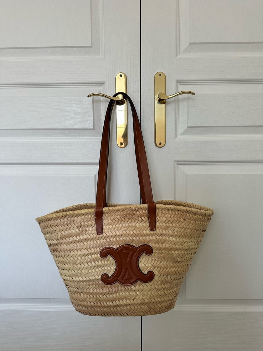 Celine Medium Classic Panier Straw Bag